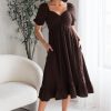 Dresses NeeSee's Dresses | The Bronte Truffle Brown