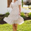 Dresses NeeSee's Dresses | The Jemma Ivory/Almond Floral