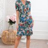 Dresses NeeSee's Dresses | The Jori Jane Hunter Green Tropical Floral