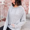 Tops NeeSee's Dresses | Soft & Sweet Modest Hoodie Heather Grey