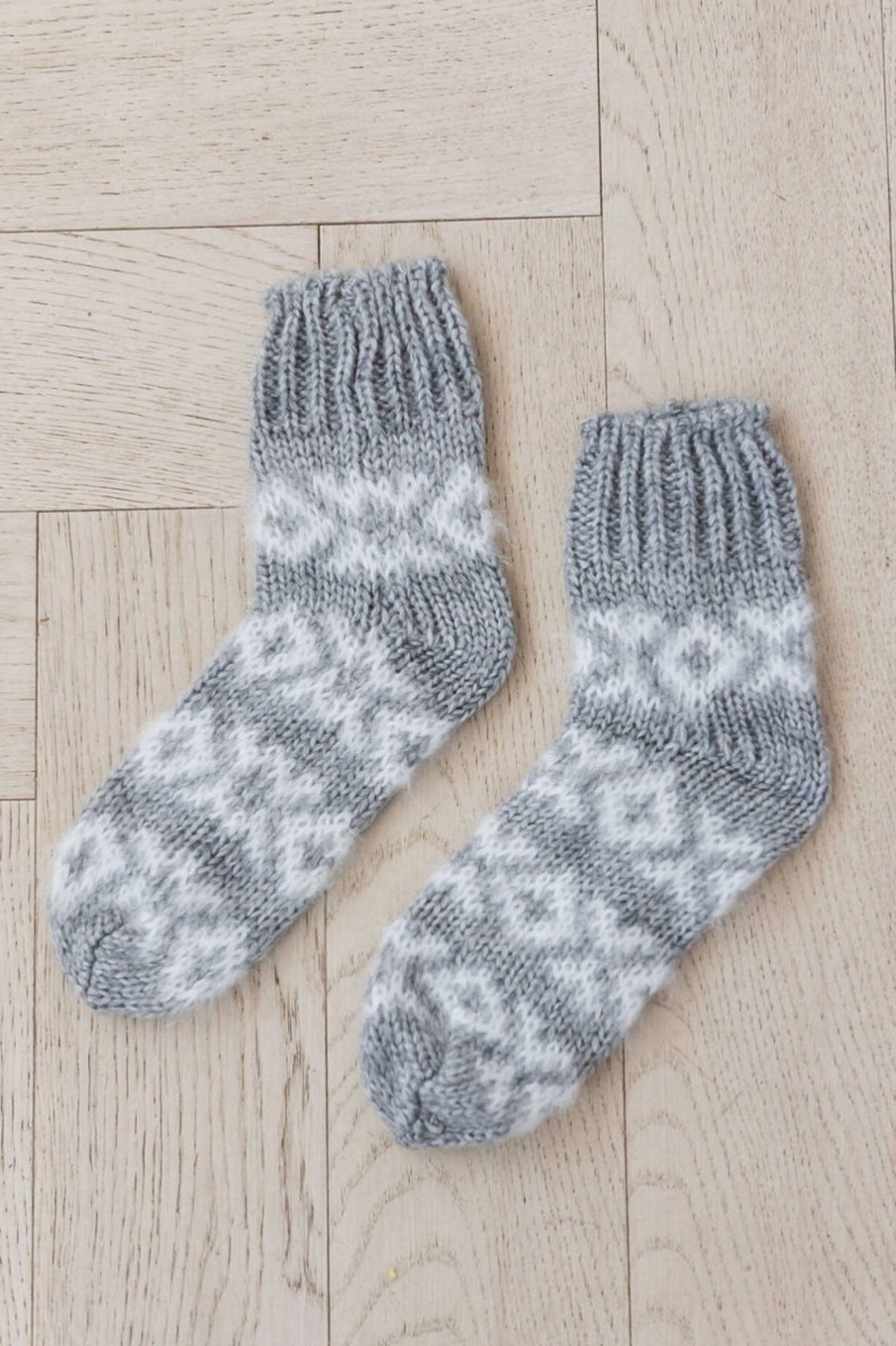 Tops NeeSee's Dresses | Fuzzy Nordic Socks Grey