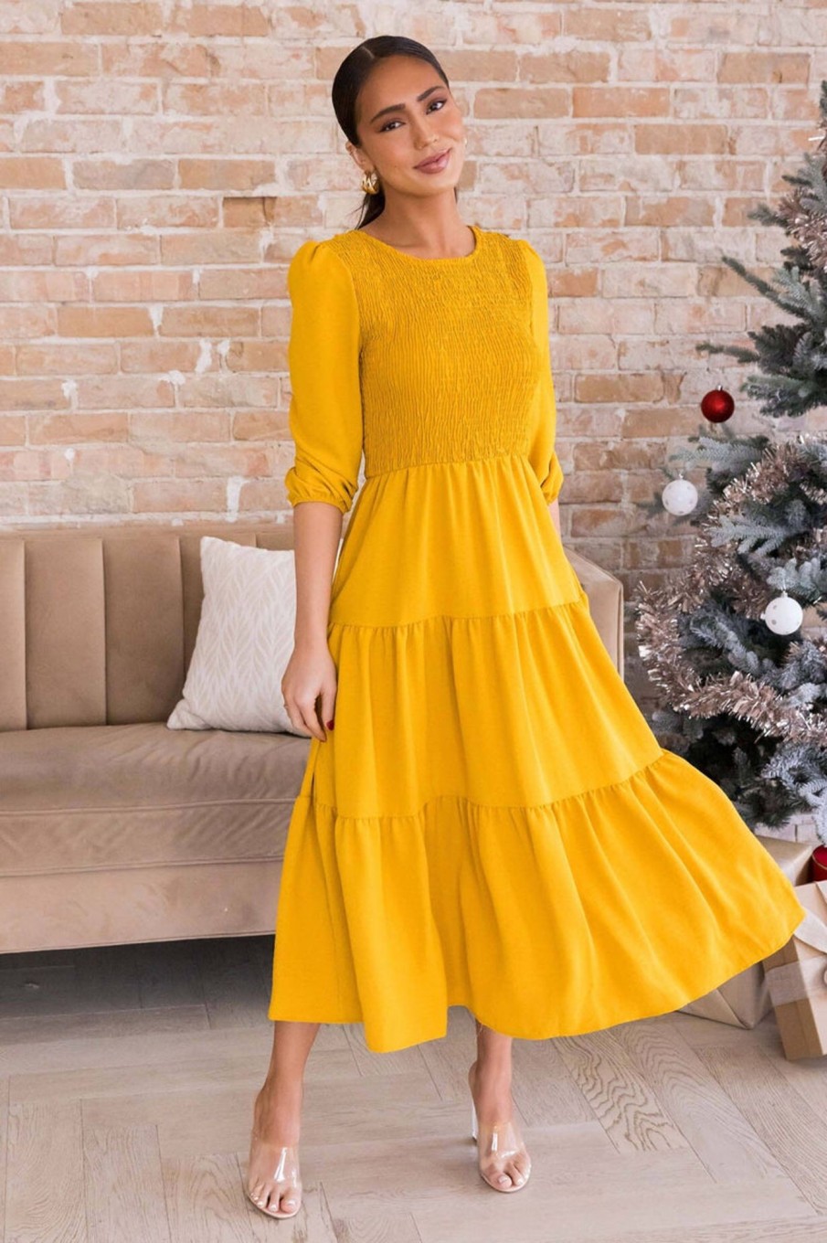 Dresses NeeSee's Dresses | The Kalista Mustard