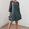 Dresses NeeSee's Dresses | The Myrna Mint/Black Lace