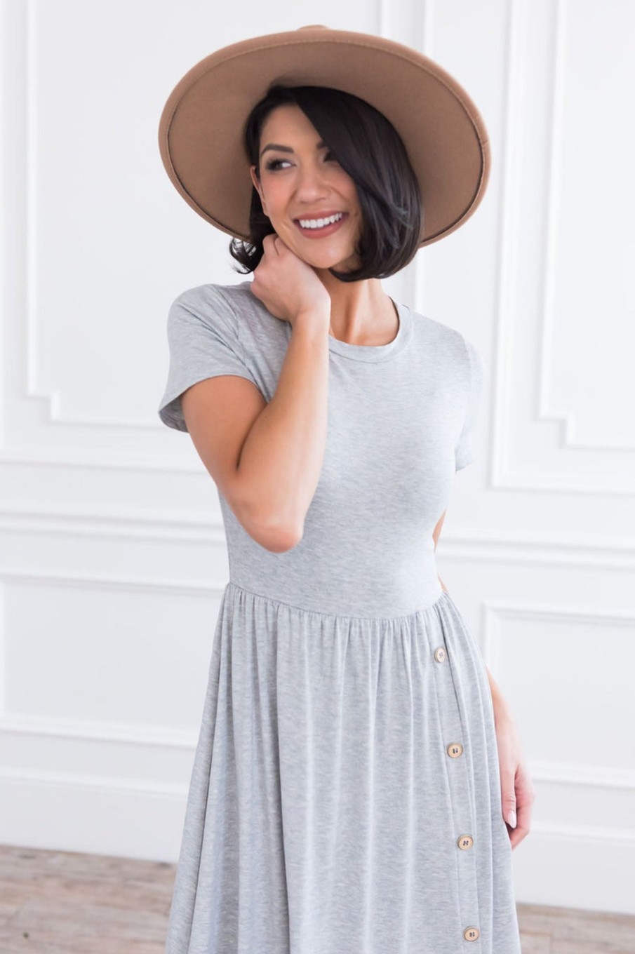 Dresses NeeSee's Dresses | The Sunnie Heather Grey