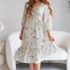 Dresses NeeSee's Dresses | The Lark Sage/Lavender Floral