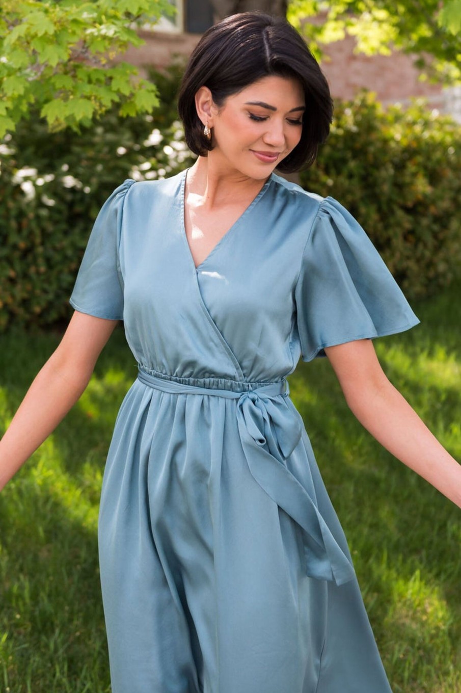 Dresses NeeSee's Dresses | The Marcilynne Light Teal