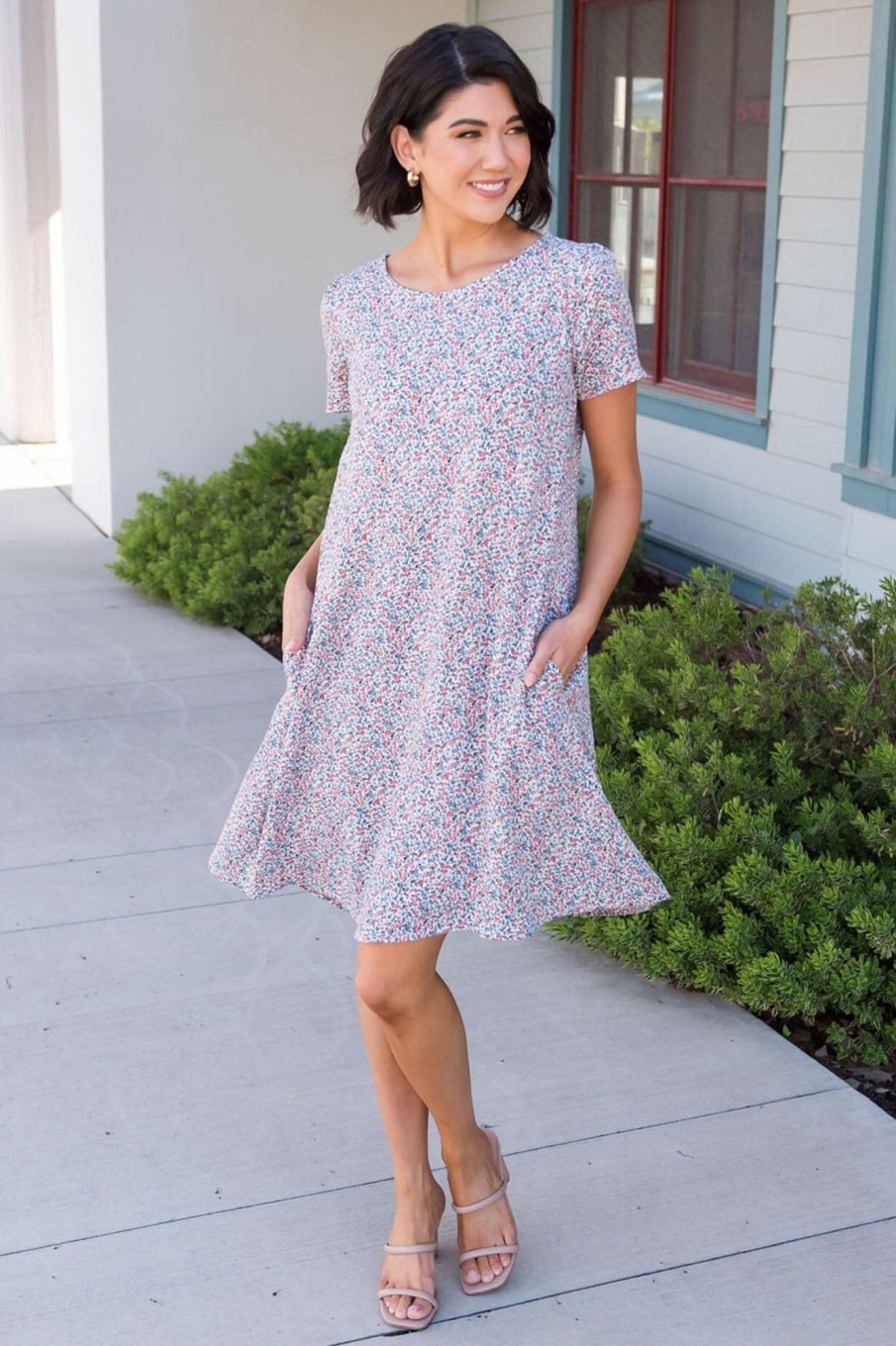 Dresses NeeSee's Dresses | The Gertrude Ivory Floral