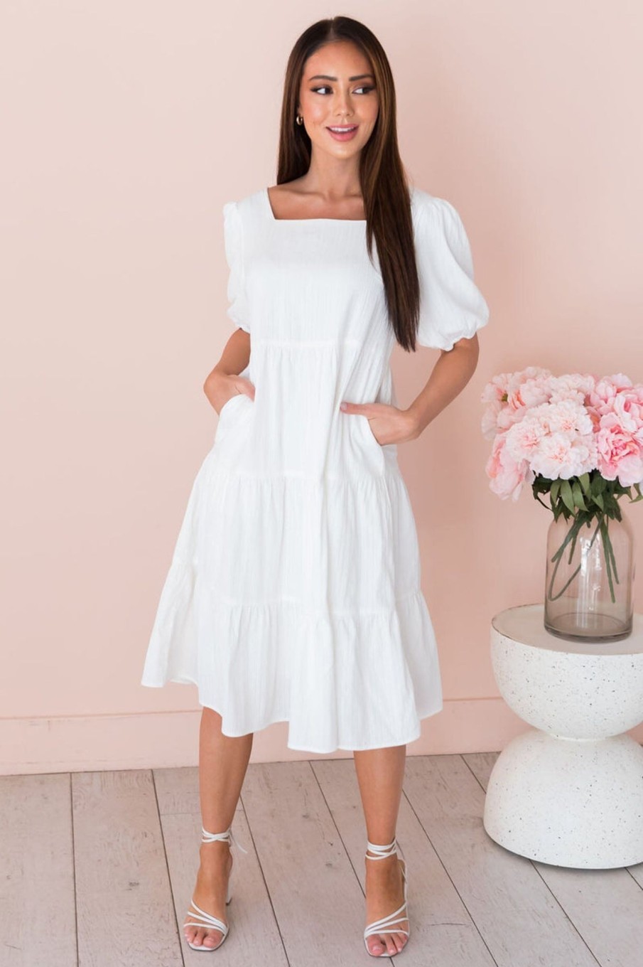 Dresses NeeSee's Dresses | The Nathaly Off White