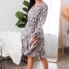 Dresses NeeSee's Dresses | The Chance Black/Ivory/Mauve Floral