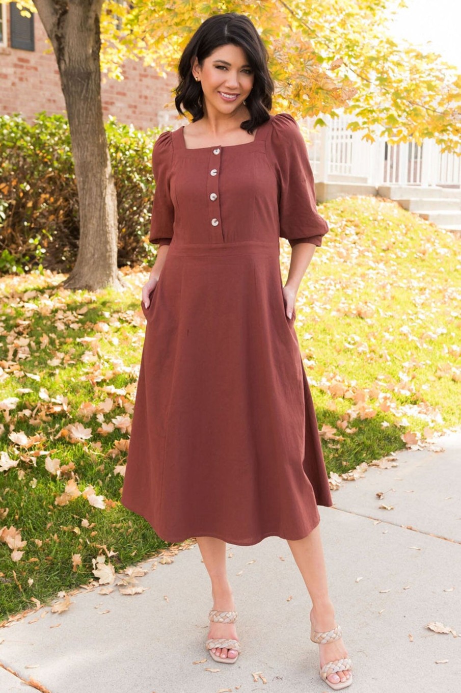 Dresses NeeSee's Dresses | The Zoelle Milk Chocolate