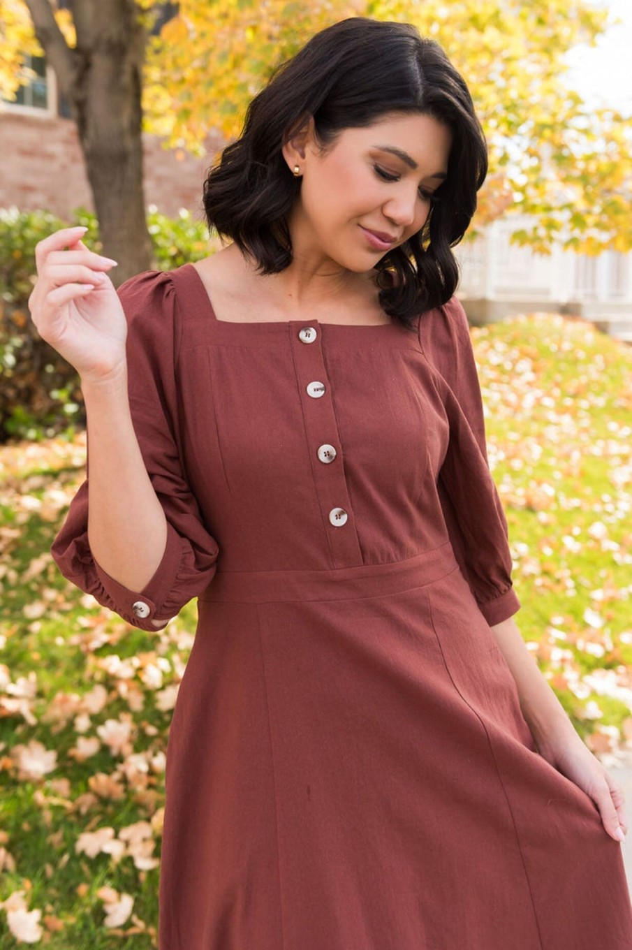 Dresses NeeSee's Dresses | The Zoelle Milk Chocolate