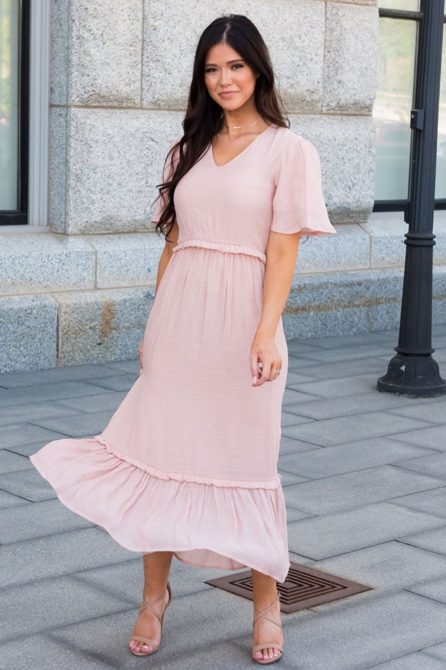 Dresses NeeSee's Dresses | The Tess Sheer Pink