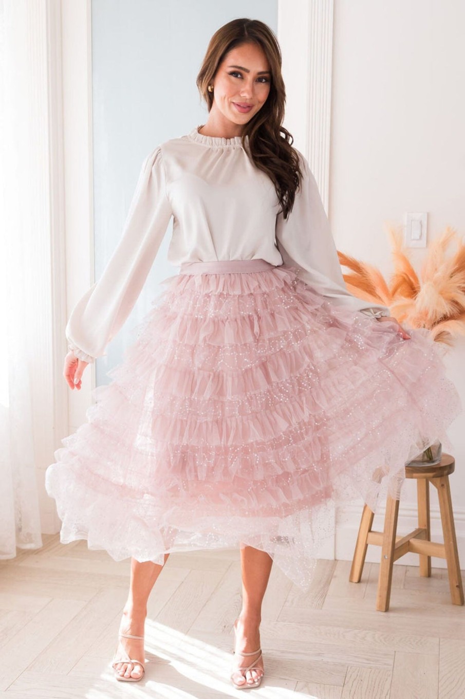 Skirts NeeSee's Dresses | Only In Fairytales Modest Tulle Skirt Blush