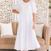 Dresses NeeSee's Dresses | The Serinna Textured White