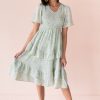 Dresses NeeSee's Dresses | The Jeryn Mint/Light Yellow/Light Lavender Floral