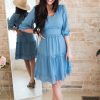 Dresses NeeSee's Dresses | The Charlie Denim Blue