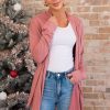 Tops NeeSee's Dresses | Standing Tall Modest Sweater Cardigan Rose