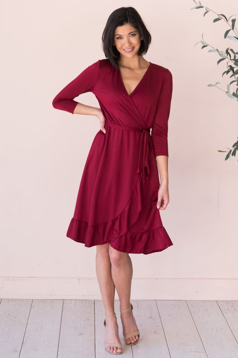 Dresses NeeSee's Dresses | The Karie Burgundy