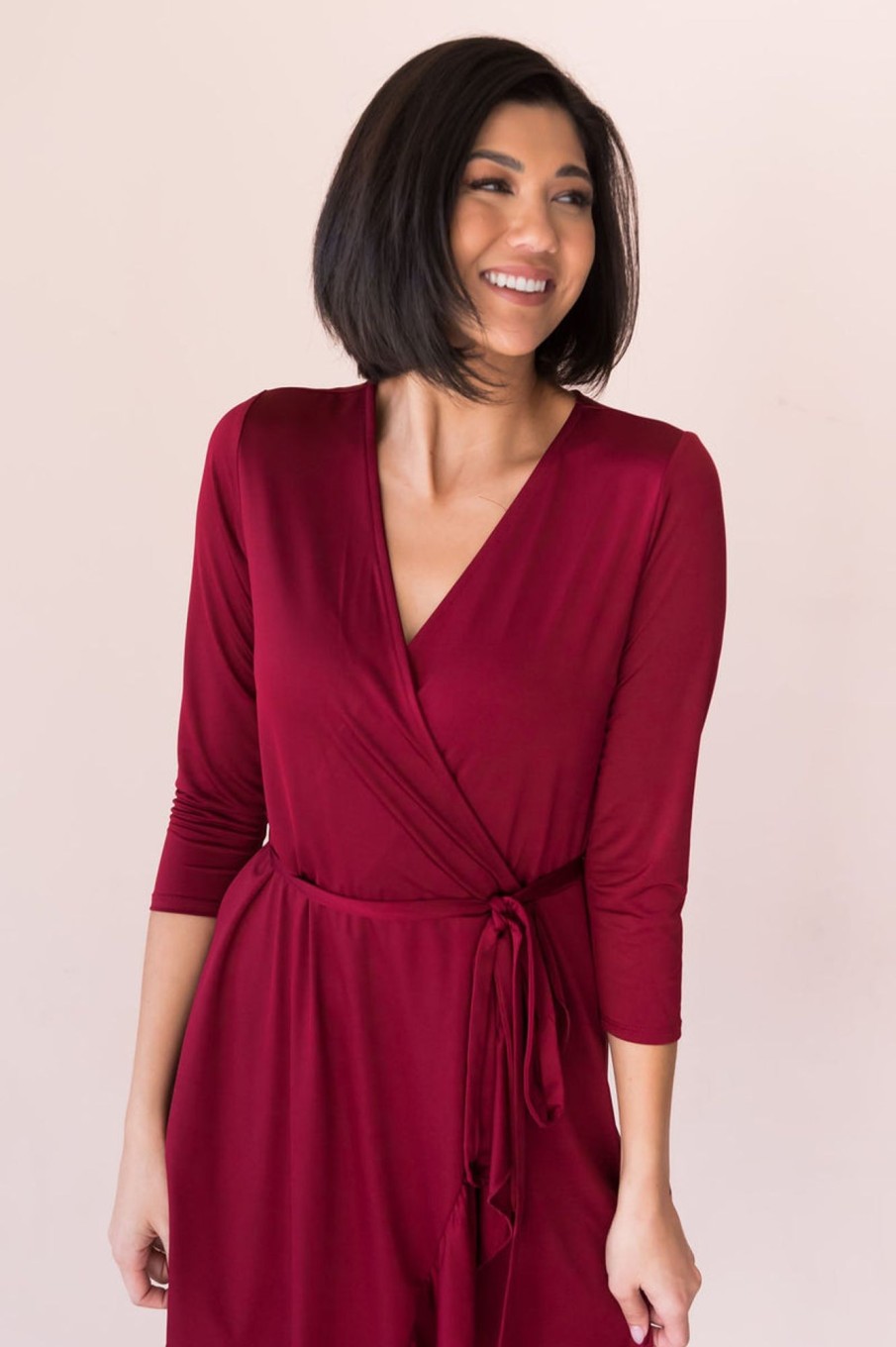 Dresses NeeSee's Dresses | The Karie Burgundy