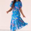 Dresses NeeSee's Dresses | The Poet Cobalt Blue Floral