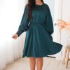 Dresses NeeSee's Dresses | The Lollee Emerald Satin