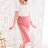 Skirts NeeSee's Dresses | Happy Memories Modest Slip Skirt Rust/Brass Stripe