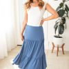 Skirts NeeSee's Dresses | Autumn Delight Modest Maxi Skirt Denim Blue