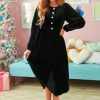 Dresses NeeSee's Dresses | The Merrin Black Velvet