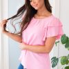 Tops NeeSee's Dresses | Perfect Pick Modest Blouse Pink