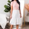 Skirts NeeSee's Dresses | Good Impressions Modest Eyelet Skirt White