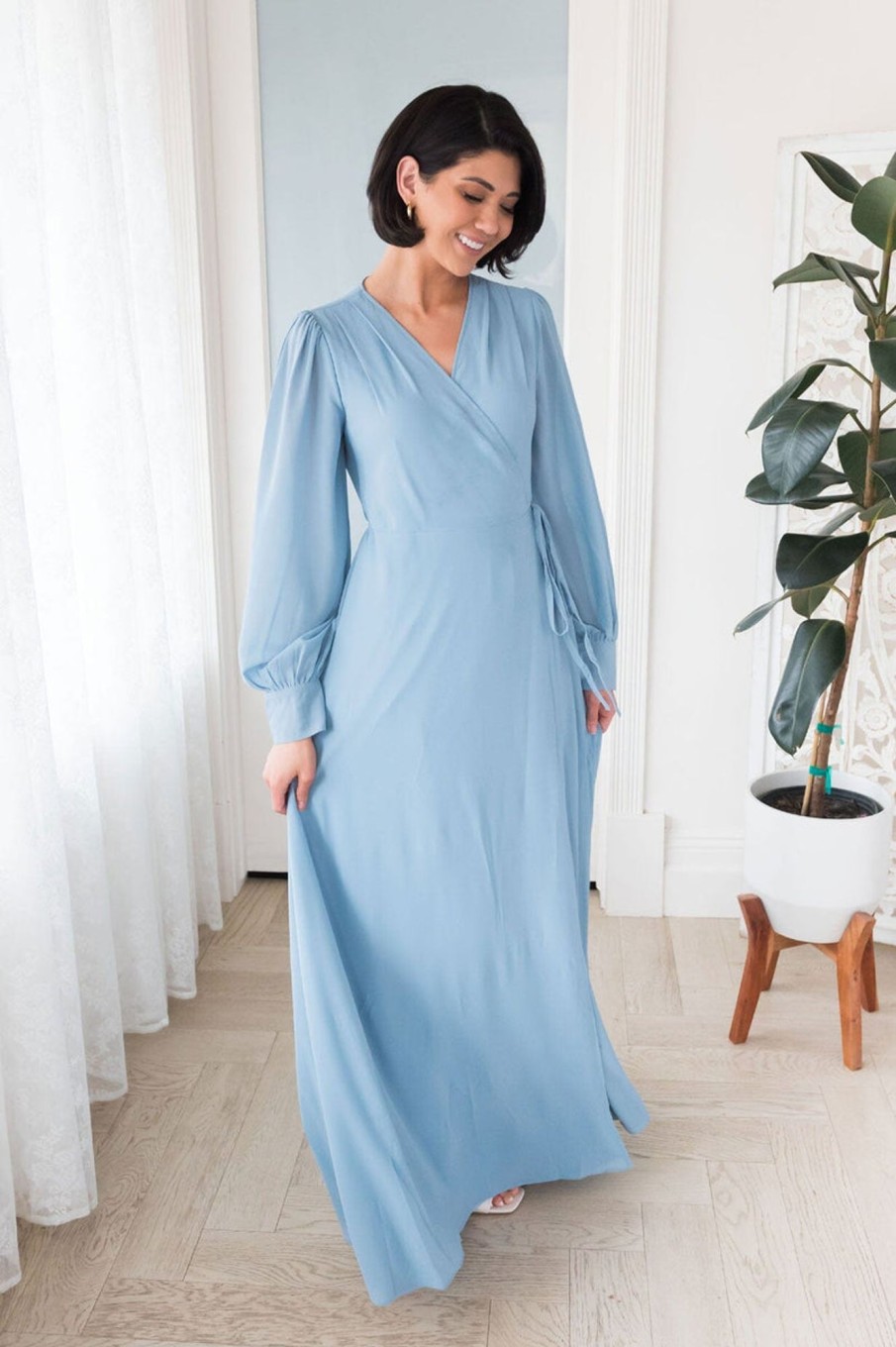 Dresses NeeSee's Dresses | The Devry Dusty Blue