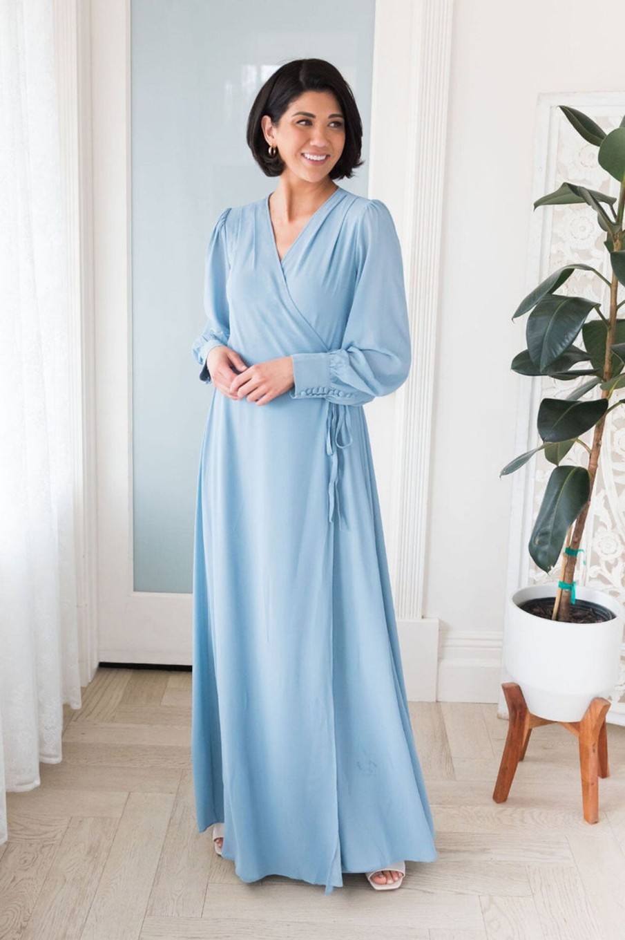 Dresses NeeSee's Dresses | The Devry Dusty Blue