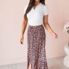 Skirts NeeSee's Dresses | Perfect Dance Partner Modest Maxi Skirt Coral Fusion