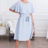 Dresses NeeSee's Dresses | The Christian Powder Blue W/Circle Overlay