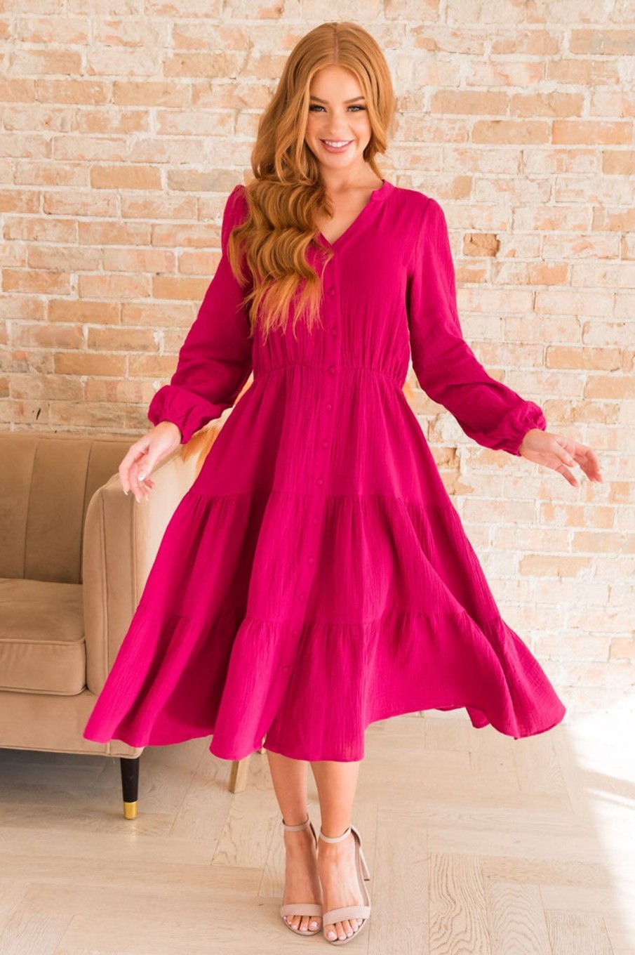 Dresses NeeSee's Dresses | The Tereze Magenta