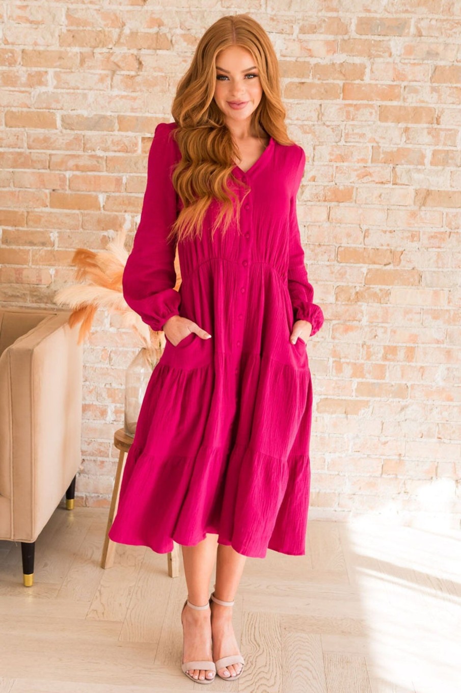 Dresses NeeSee's Dresses | The Tereze Magenta