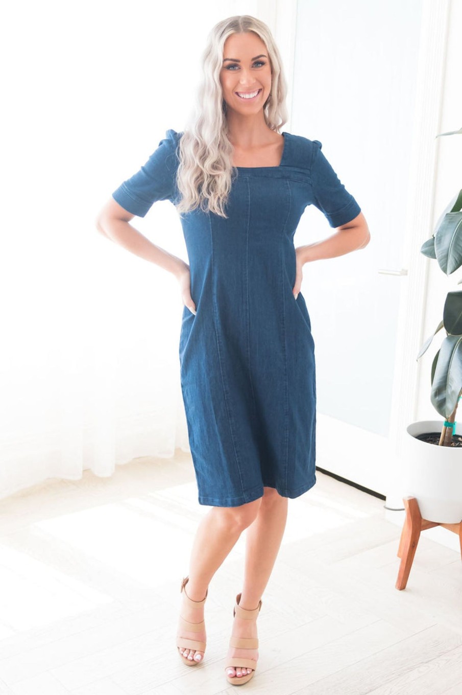 Dresses NeeSee's Dresses | The Sally Denim Wash