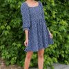 Dresses NeeSee's Dresses | The Stephanee Midnight Navy Floral