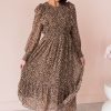 Dresses NeeSee's Dresses | The Arya Elle Chocolate/Cream Leopard