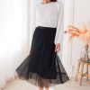 Skirts NeeSee's Dresses | Bold & Beautiful Modest Tulle Skirt Black Sequin/Tulle