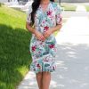 Dresses NeeSee's Dresses | The Jori Jane White Tropical Floral