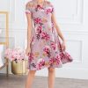 Dresses NeeSee's Dresses | The Shereece Dusty Mauve/Mustard/Burgundy Floral