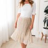 Skirts NeeSee's Dresses | Fall Blooms Modest Pleat Skirt Cream Floral