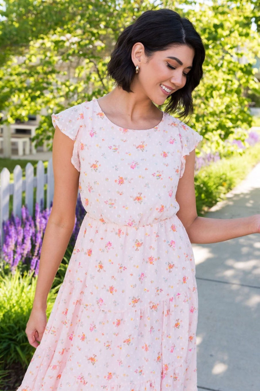 Dresses NeeSee's Dresses | The Elizabeth Shannon Blush/Pink Floral