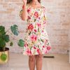 Dresses NeeSee's Dresses | The Hylie White/Red Floral