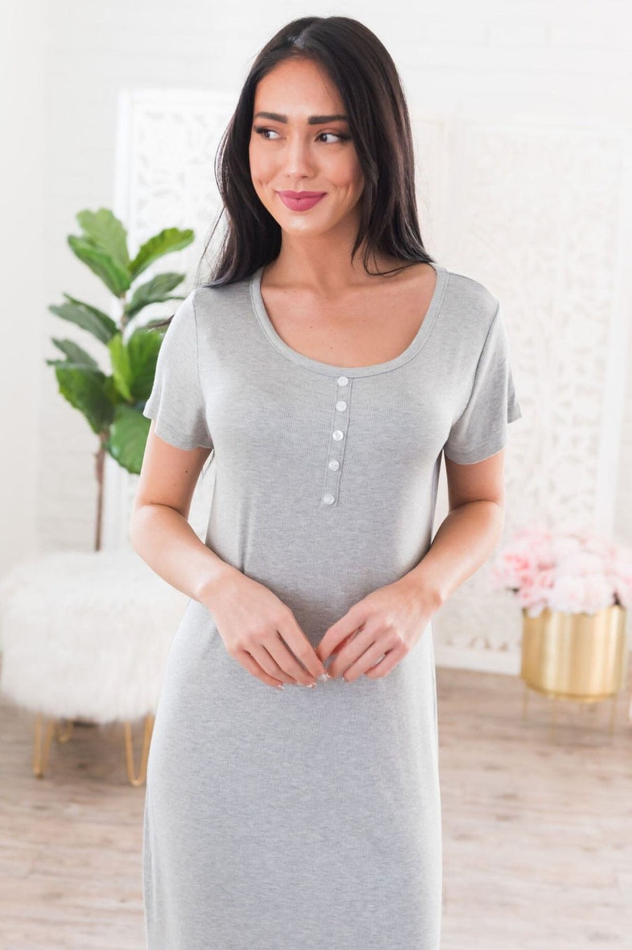 Dresses NeeSee's Dresses | The Purity Heather Grey