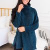 Tops NeeSee's Dresses | Falling For Chenille Modest Sweater Teal