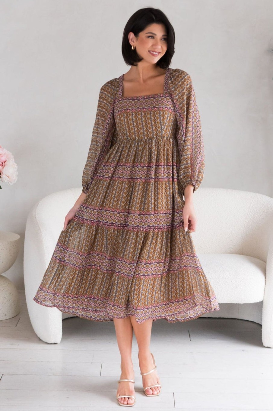 Dresses NeeSee's Dresses | The Benji Goldenrod Boho