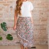 Skirts NeeSee's Dresses | Always Included Floral Modest Skirt Apricot Orchid Floral