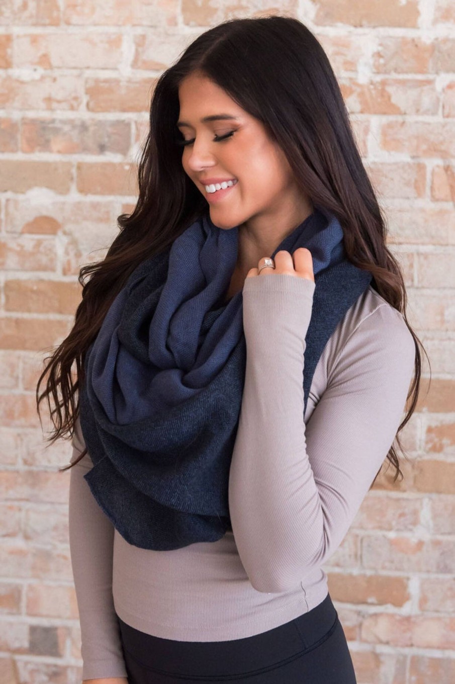 Tops NeeSee's Dresses | Christmas Market Time Scarf Navy